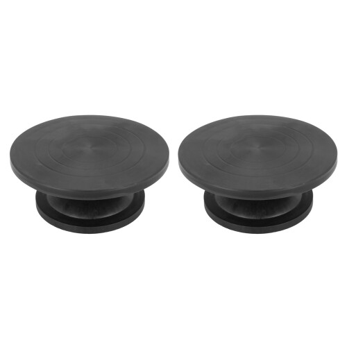 2pcs 30cm Pottery Wheel Modelling Platform Sculpting Turntable Model Making Clay Sculpture Tools Black