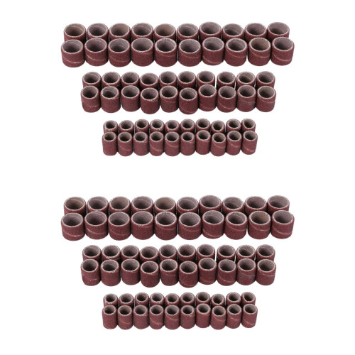 132 Pcs Drum Sanders Set Including 120 Pcs Sanding Bands and 12 Pcs Drum Mandrels