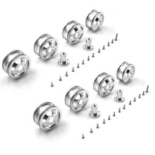 8x Jante de Moyeu de Roue Antichoc Metal Upgrade pour Camion RC B1 B16 B24 B36 C14 C24 1/16 WPL avec Vis