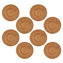 8X Rattan Woven Placemats,Table Mats,Non Slip Heat Resistant Place Mat,Wicker Placemat,Trivets for Hot Dishes Round