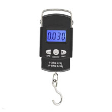 Digital Luggage Scale with Tape Measure and LCD Display, 50kg/110lb Travel and Fishing Hanging Scale