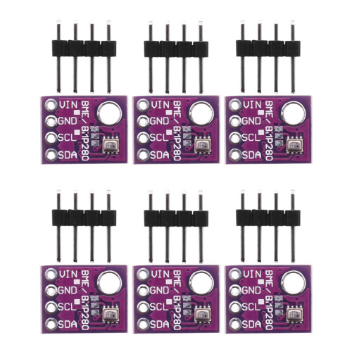 6Pcs BMP280 5V Digital Temperature Barometric Pressure Sensor Module, Temperature Sensor Atmospheric Pressure Board