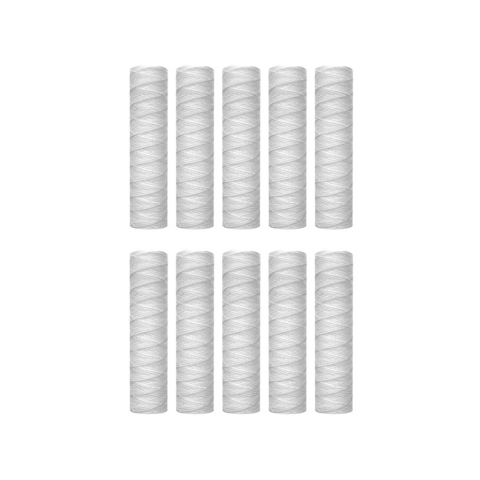 Typecat 10Pcs 10 Micrometre 10 Inch X 2.5 Inch String Wound Sediment Water Filter Cartridge Whole House Sediment Filtration