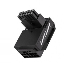 600W 12+4pin PCIe 5.0 Adapter 90 Degree Right Angle 16pin 12VHPWR GPU Connector for RTX 3090Ti 4070Ti 4080 RVS Black