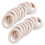 20X Natural Wooden Rings, Diameter 50mm 1