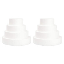 8 Pack Foam Cake Dummy for Decorating and Wedding Display,Sculpture,Modeling DIY Arts,Kids Class,Floral