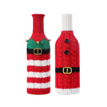 Weihnachtshüllen für Weinflaschen Weinflaschen-Deko Robuster Flaschenpullover Aus Strick Festliche Weinflaschentasche Flaschenhülle