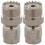 2X TNC-Stecker auf PL259 UHF-Adapterbuchse, Silber 1