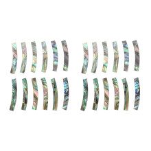 24x Guitare Rosace Rosette Paua Abalone Coquille Incrustation Bandes Courbes Guitare Son Trou Incrustation 4mm Largeur