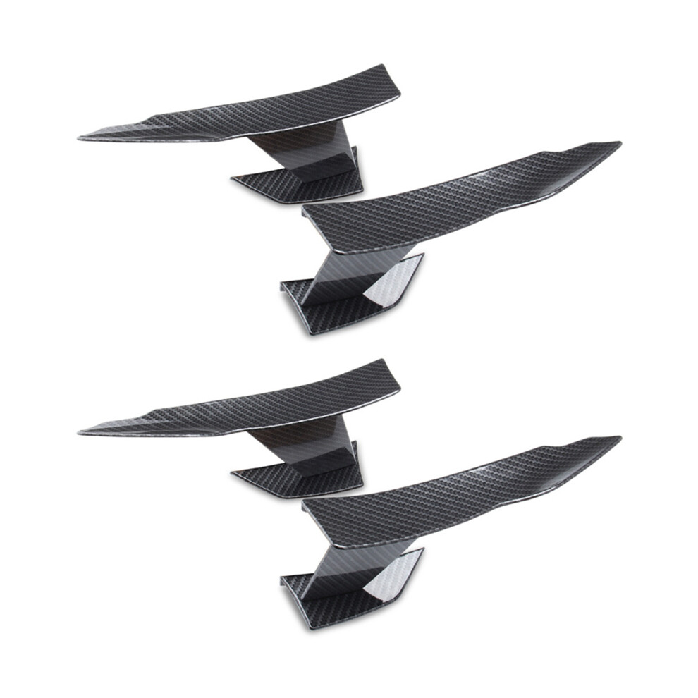 4X Universal Carbon Fiber Car Front Bumper Lip Splitter Fins Body Canards Diffuser Spoiler For - 6031429461015