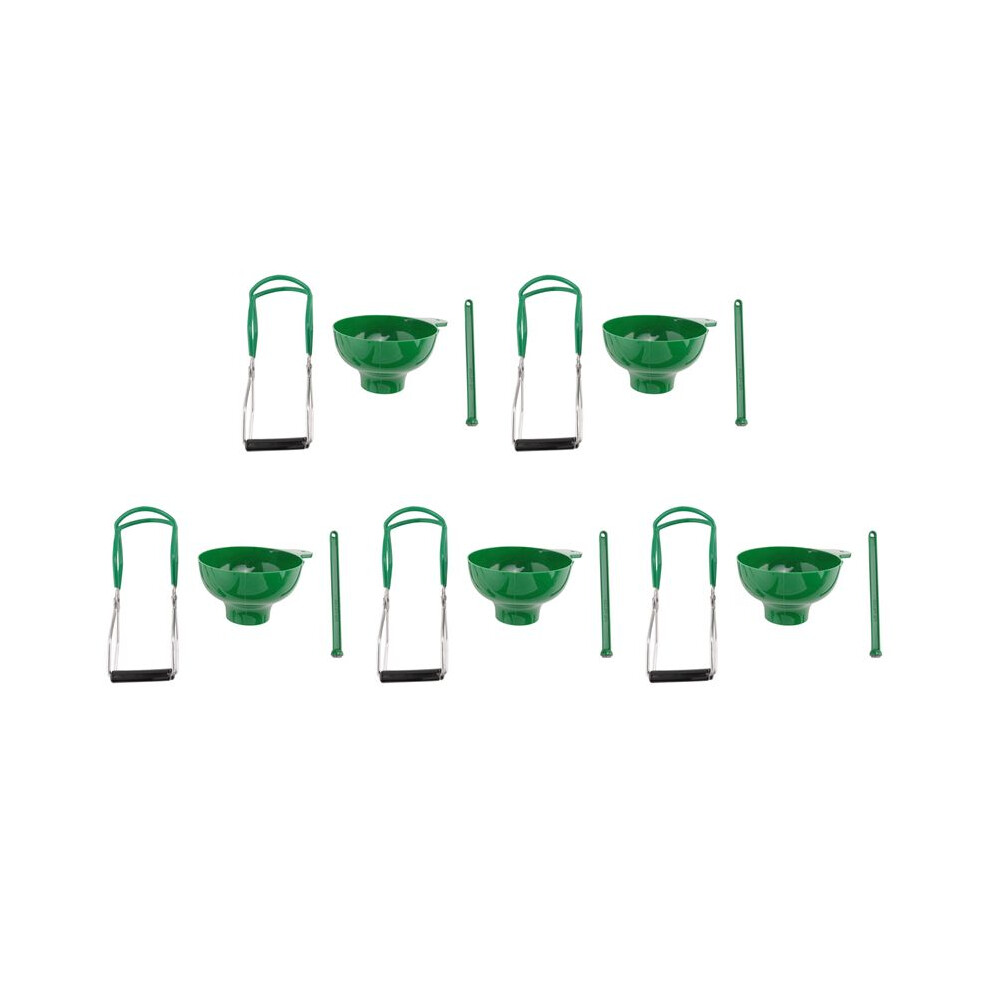 5X Canning Kit Jar Lifter Wide Mouth Canning Funnel Lid Wand For Canning Jars Anti-Scald Kitchen Tools(3Pcs,Green) 6032845745734