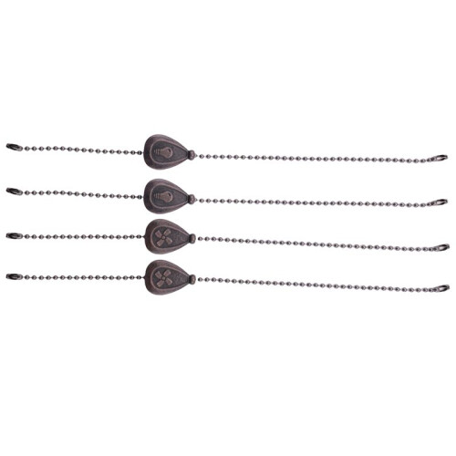 4Pcs Bronze Ceiling Fan Pull Chain Set, Decorative Fan Pull Chain Pendant Extension, Lighting & Fan Beaded  Fan Pull