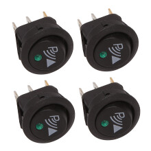 4X Interruptor Apagado Estacionamiento / Basculante de 3 Pines Redondo Sensor de Marcha Trasera Antes Atras