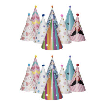 16 Stück Papier Goldfolie Alles Gute Zum Geburtstag Party Kegel Hüte für Erwachsene und Kinder Party Dekoration