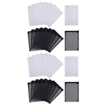 32 Stücke Aquarium Mesh Media Filter Beutel, Nylon Media Filter Mesh Tasche mit ReißVerschluss (für Partikel Carbon)