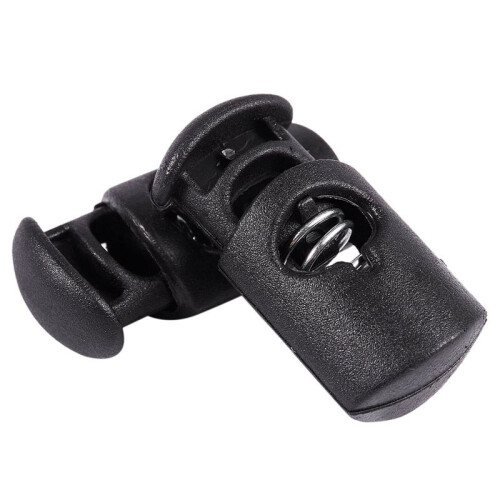 Diameter 8 mm Hole, Cord Cord Stopper Laces Snap Hook, Black, 100 Pcs 2