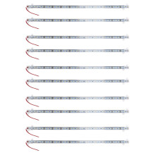 10X 50CM 12V 36 LED 5630 SMD Hard Strip Light Aluminum Shell with End Cap White