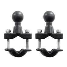 2X Motorcycle Handle Bar Rail Mount 37mm Width U-Bolt Mounting Base with 1 Inch for GPS Work for