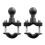 2X Motorcycle Handle Bar Rail Mount 37mm Width U-Bolt Mounting Base with 1 Inch  for  GPS Work for 1