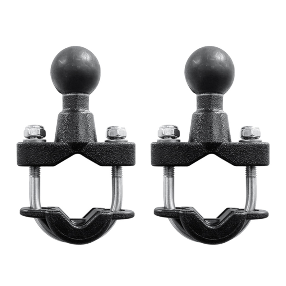 2X Motorcycle Handle Bar Rail Mount 37Mm Width U-Bolt Mounting Base With 1 Inch For Gps Work For 6034163787625