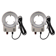 2X 48 LED Mikroskop PrzemysłOwy Kamera źRóDłO śWiatłA Lampa PierśCieniowa OśWietlenie Lampy Regulowana Jasność Interfejs USB
