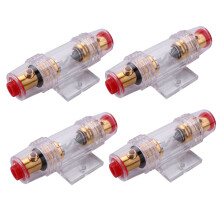 4X Car Stereo 8 Gauge AGU Support Fuse Holder and Fuse 60 Amp Audio Cable
