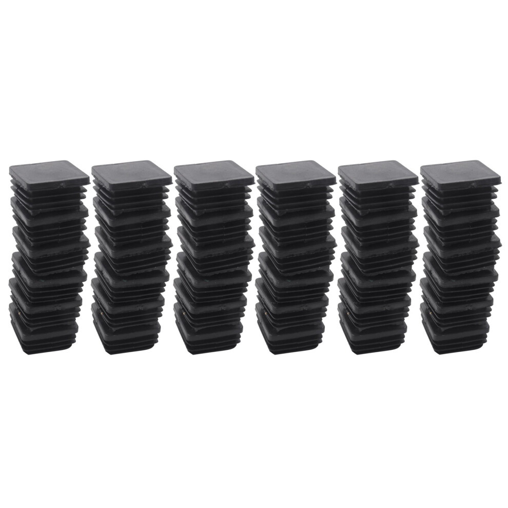 120 Pcs Plastic Square Blanking End Caps Tube Inserts 25Mm X 25Mm 6031011487379