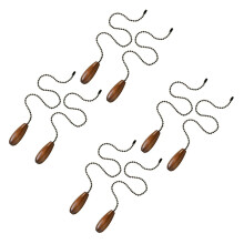 8 Pieces Ceiling Fan Chain Pulls Wooden Pull Chain Extension Pull Chain for Ceiling Light Lamp Fan Chain (Walnut Color)