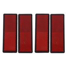 4X rectangle red Reflectors Universal For Motorcycles ATV Bikes Dirt Bikes