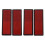 4X rectangle red Reflectors Universal For Motorcycles ATV Bikes Dirt Bikes 1