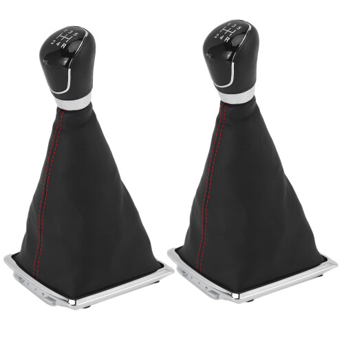 2X 5 Speed Gear Stick Shift Knob & Dust Boot Cover for  Focus MK2 2005-2012