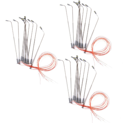 30 Pcs Model LED Street Lamp Lighting Single  Train Layout Landscape 1: 100