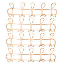 4X Large Rattan Wall Hooks Clothes Hat Hanging Hook Crochet Cloth Holder Organizer Hangers Decor for Home Decor