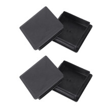 2X 80Mm X 80Mm Tampas PláSticas Quadradas Pipe InserçõEs de Tubo Plugue de Extremidade 2 PeçAs