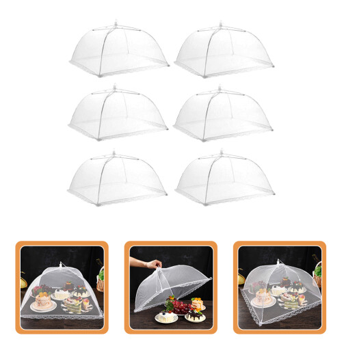 6Pièces Protège-Aliments Maillage Pliable Usage Extérieur 2