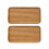 2X Acacia Serving Tray, Rectangular Solid Wood Flat Bottom Plate, Fruit Plate, Saucer, Tea Tray, Dessert Plate-Small 1