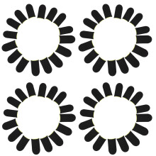 18-Pin Carbon Fiber Finger Sleeves For PUBG Mobile Games Press Screen Finger Sleeves Black & Yellow(64 Pcs)