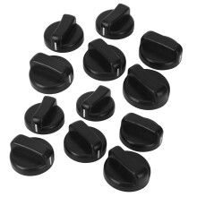 12 Pz manopole di controllo in plastica nera Cucina a gas fornello cucina