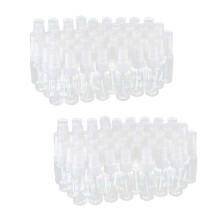 100-pack Empty Clear Plastic Fine Mist Spray Bottles with Microfiber Cleaning Cloth, 20ml Refillable Container