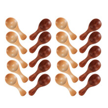 20 Small Wooden Spoons Seasoning Sugar Seasoning Salt Honey Teaspoon Coffee Tea Jam Mustard Ice Cream Wooden Spoon