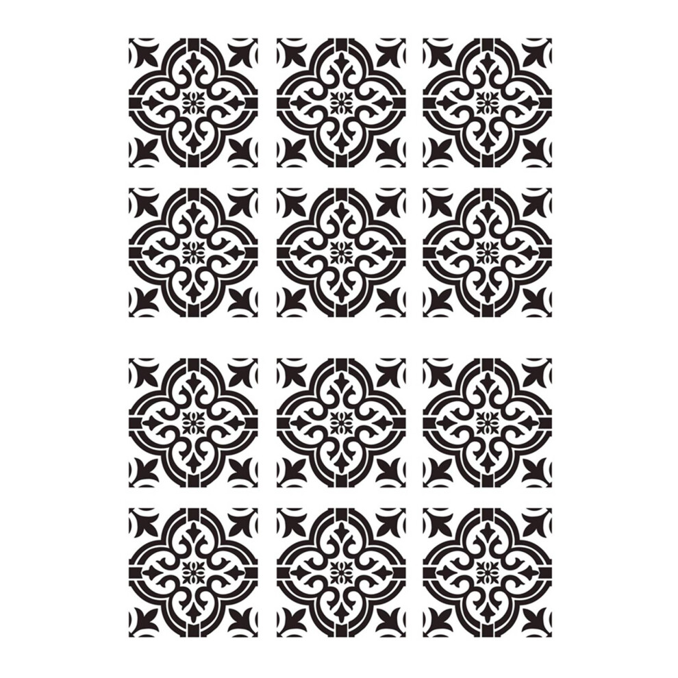 12 Pcs Diy Painting 30X30cm Vintage Flower Pattern Stencils Template For Tile Wall Floor Furniture Painting Decorative 4713517593366