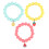 3 Peças Pulseiras Com Pingente De Frutas E Contas Para Crianças 3