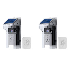2X WIFIvisuelle Türklingelkamera, Kabellos, Solaraufladung, Wasserdicht, Nachtsicht, Home, HD-Türklingel, Zwei-Wege-Gegensprechanlage, Stimme