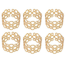 Collection de Ronds de Serviette Ensemble DéCoratif de 6 PièCes pour Serviettes en Tissu Porte-Serviettes DéCoration de Cuisine et DéCorations de