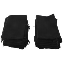 40 Pcs Toile Zipper Pouch Sacs Toile Maquillage Sacs Crayon Case Vierge DIY Artisanat Sacs pour  DIY Artisanat ÉCole Noir