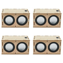 4X DIY Speaker Box Kit Electronic Sound Amplifier Builds Your Own Portable Wood Case Speaker Sound