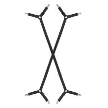 2 Pezzi Bretelle Elastiche Regolabili Cinghie del Supporto Della Pinza Clip per Lenzuola Coprimaterasso Cuscino del Divano(Nero)