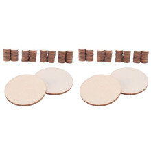 400 Stuks Onafgewerkte Hout Plakjes Ronde Schijf Cirkel Hout Stukken Houten Uitsparingen Ornamenten voor (1.5 Inch)