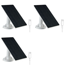 3X 3W Solar Panel for Security Camera Outdoor IP65 Waterproof with 3 Meters Charging Cable for Outdoor Camera Charging,C