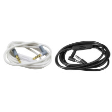 2x Remote Talk Audio Cable for Studio, Executive, Mixer, Solo HD, Wireless, and Pro Headphones(White&Black)